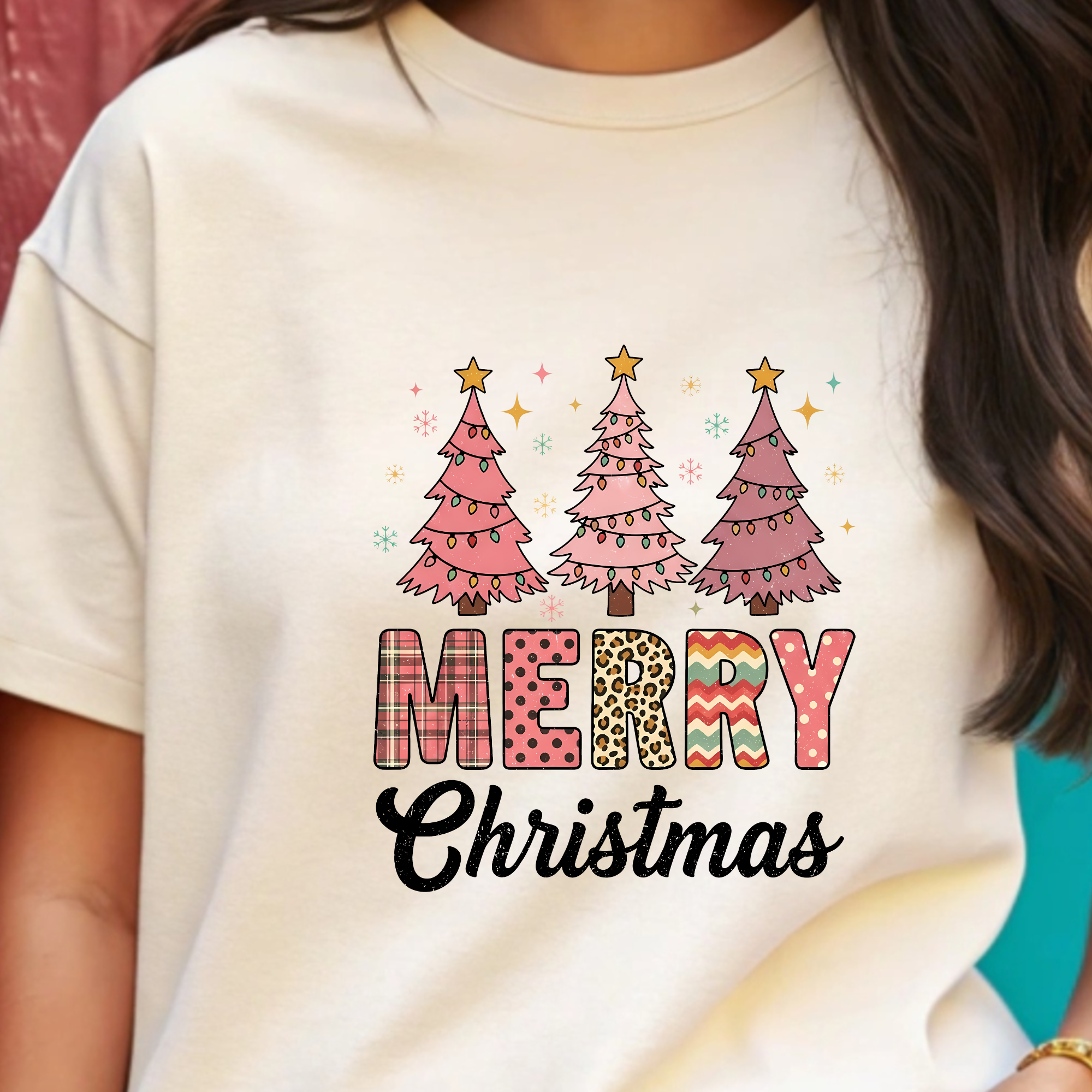 TRICOU ALB "MERRY CHRISTMAS"