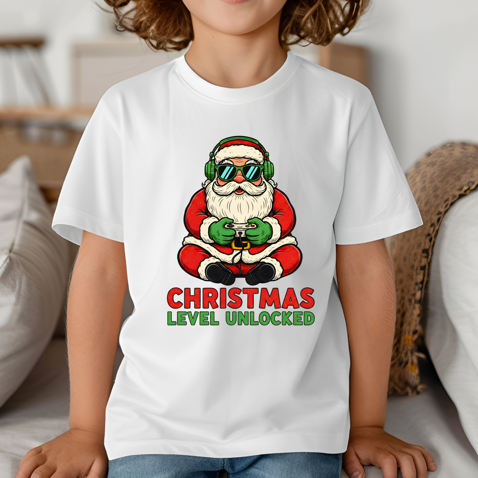 TRICOU COPII "CHRISTMAS LEVEL UNLOCKED"