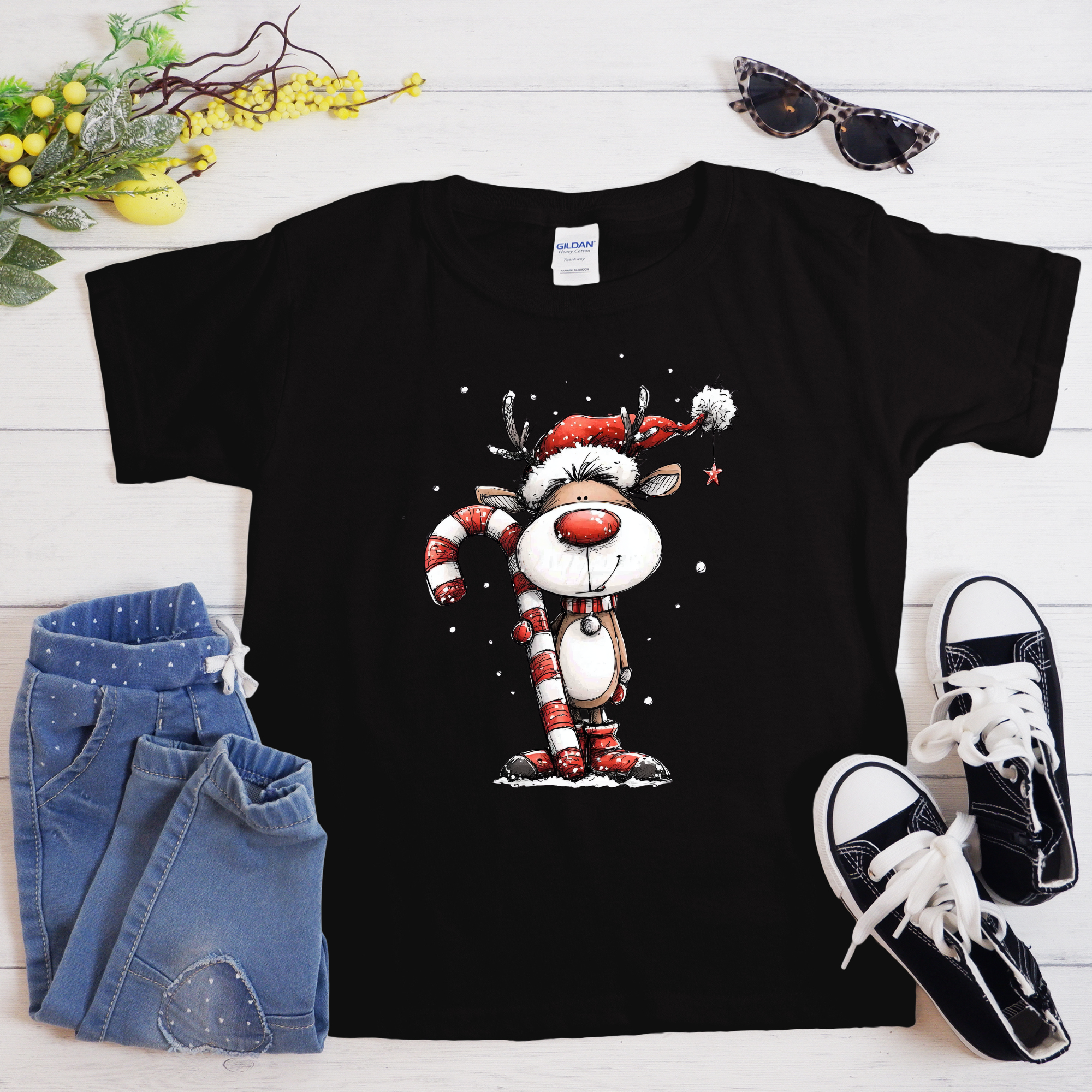 TRICOU COPII "CANDY CANE REINDEER"