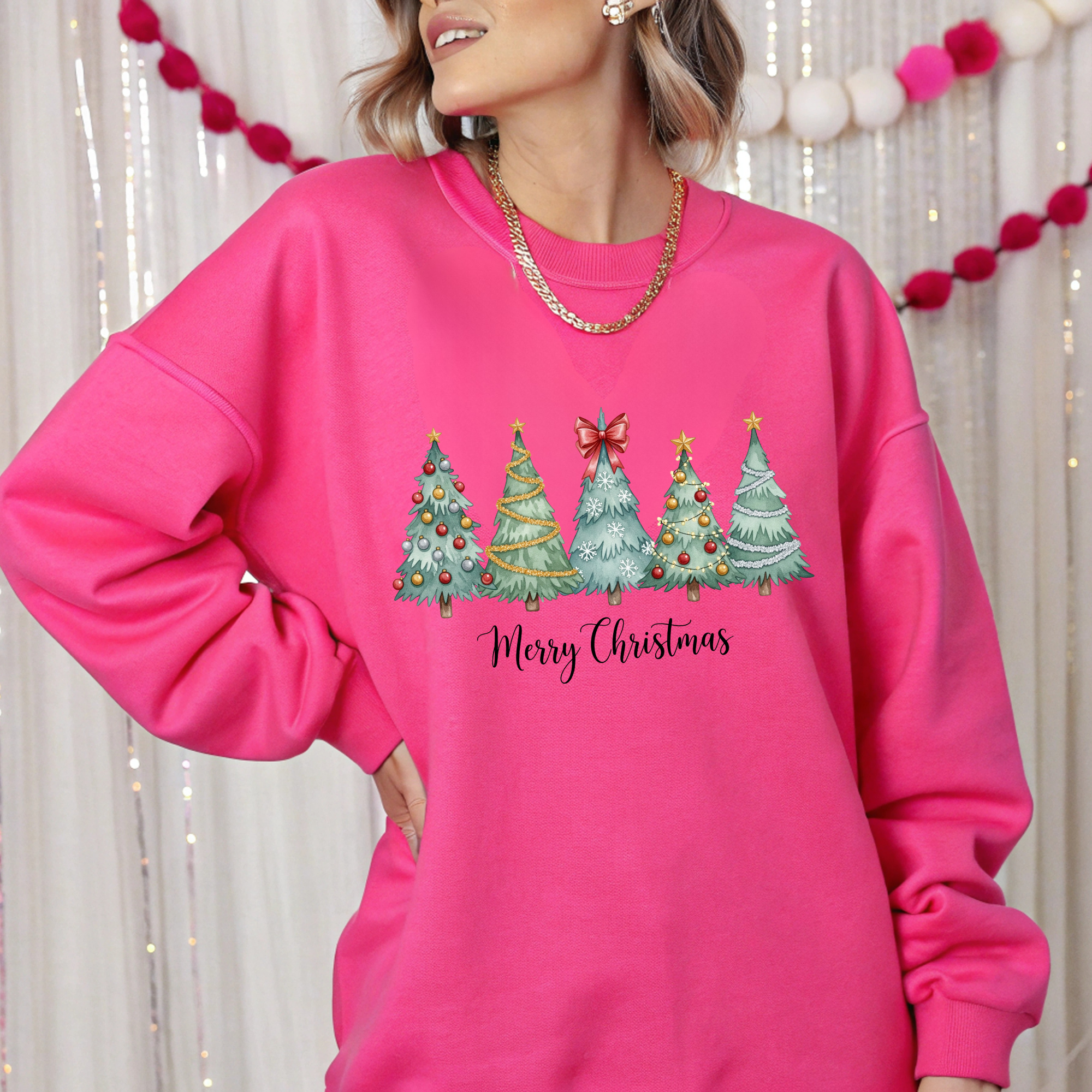 BLUZA HELICONIA "GREEN CHRISTMAS TREES"