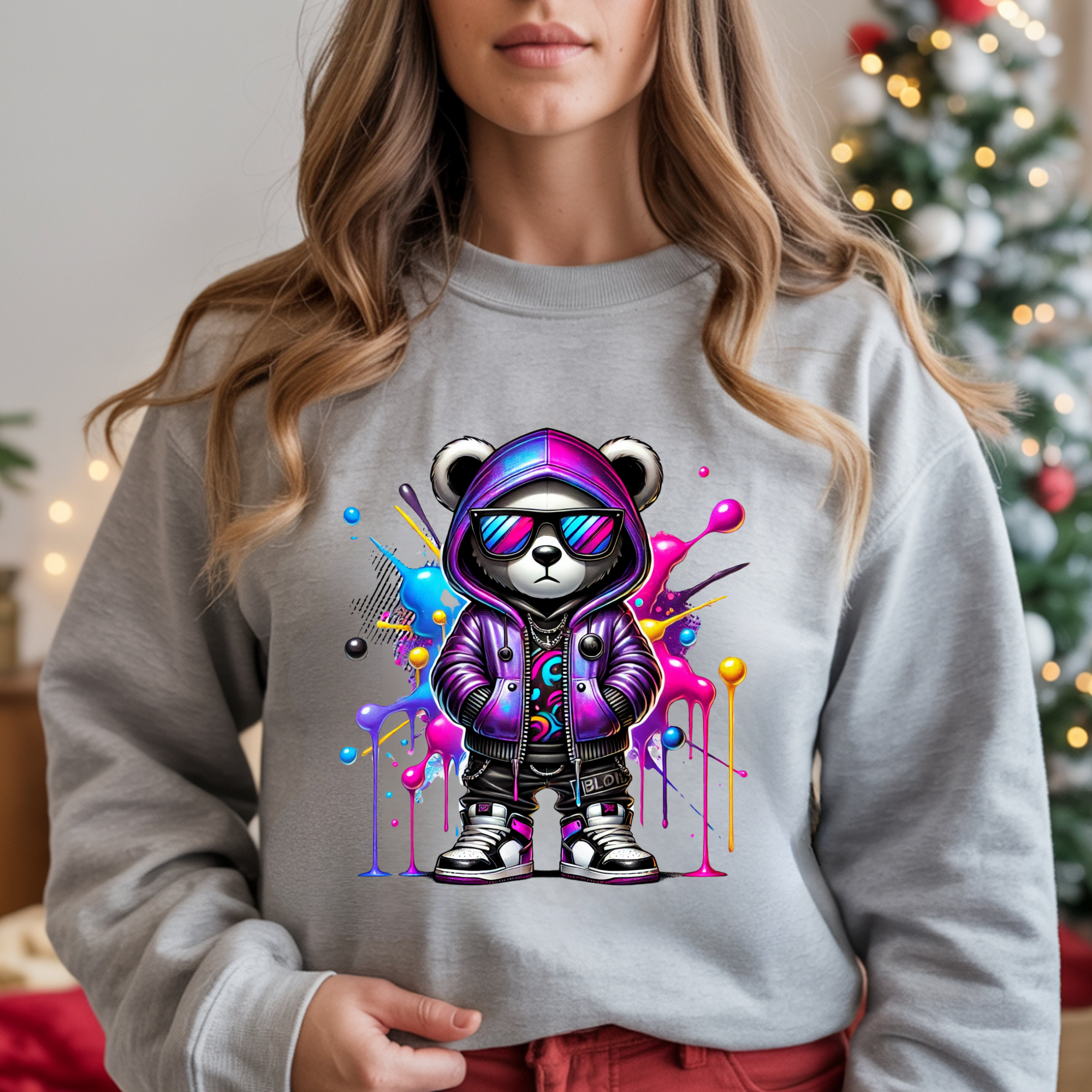 BLUZA GRI "COOL HOOD BEAR"