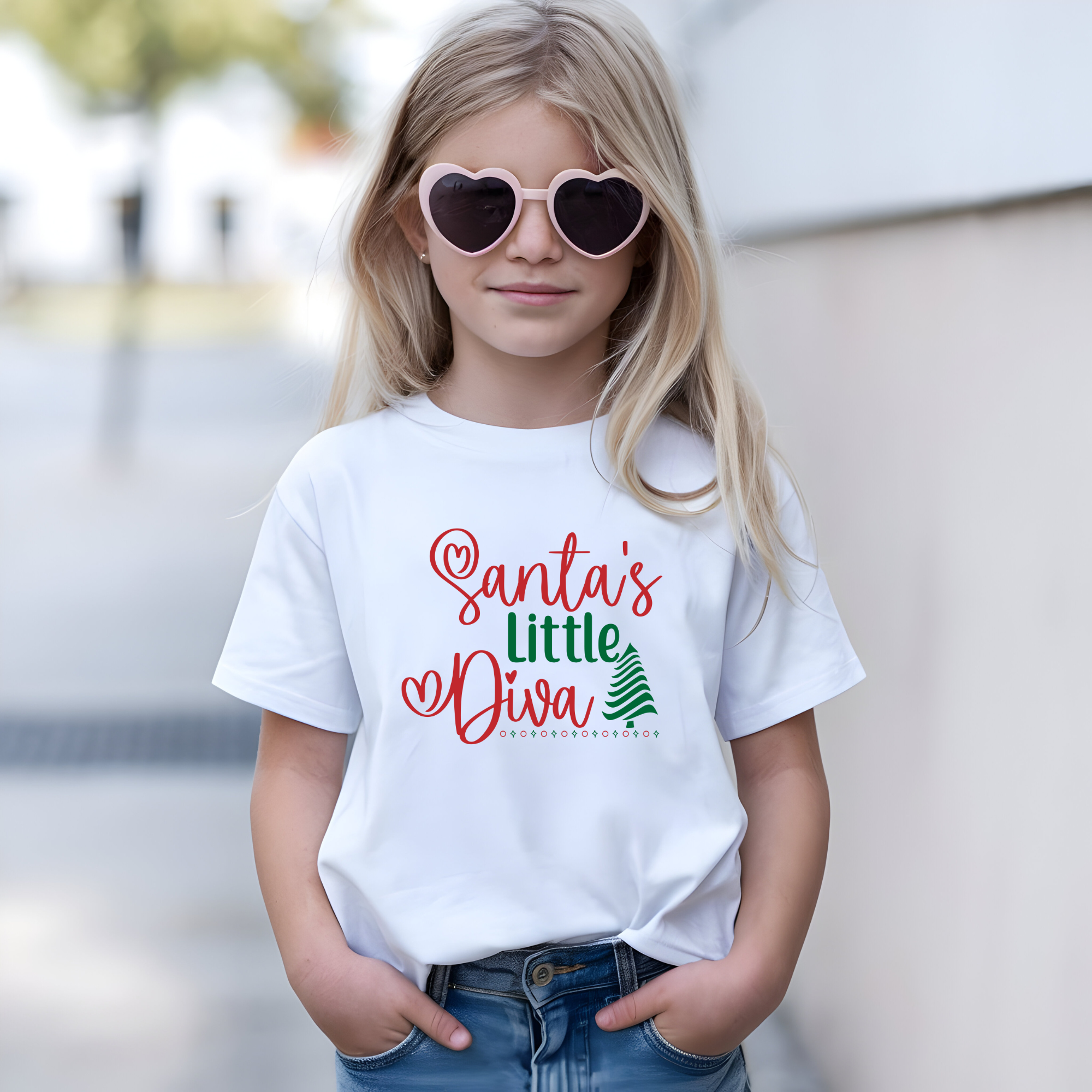TRICOU COPII "SANTA'S LITTLE DIVA"