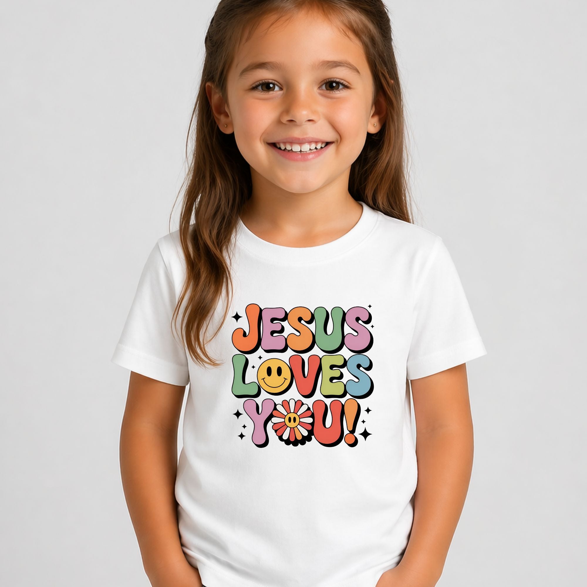 Tricou Copii "jesus loves you"