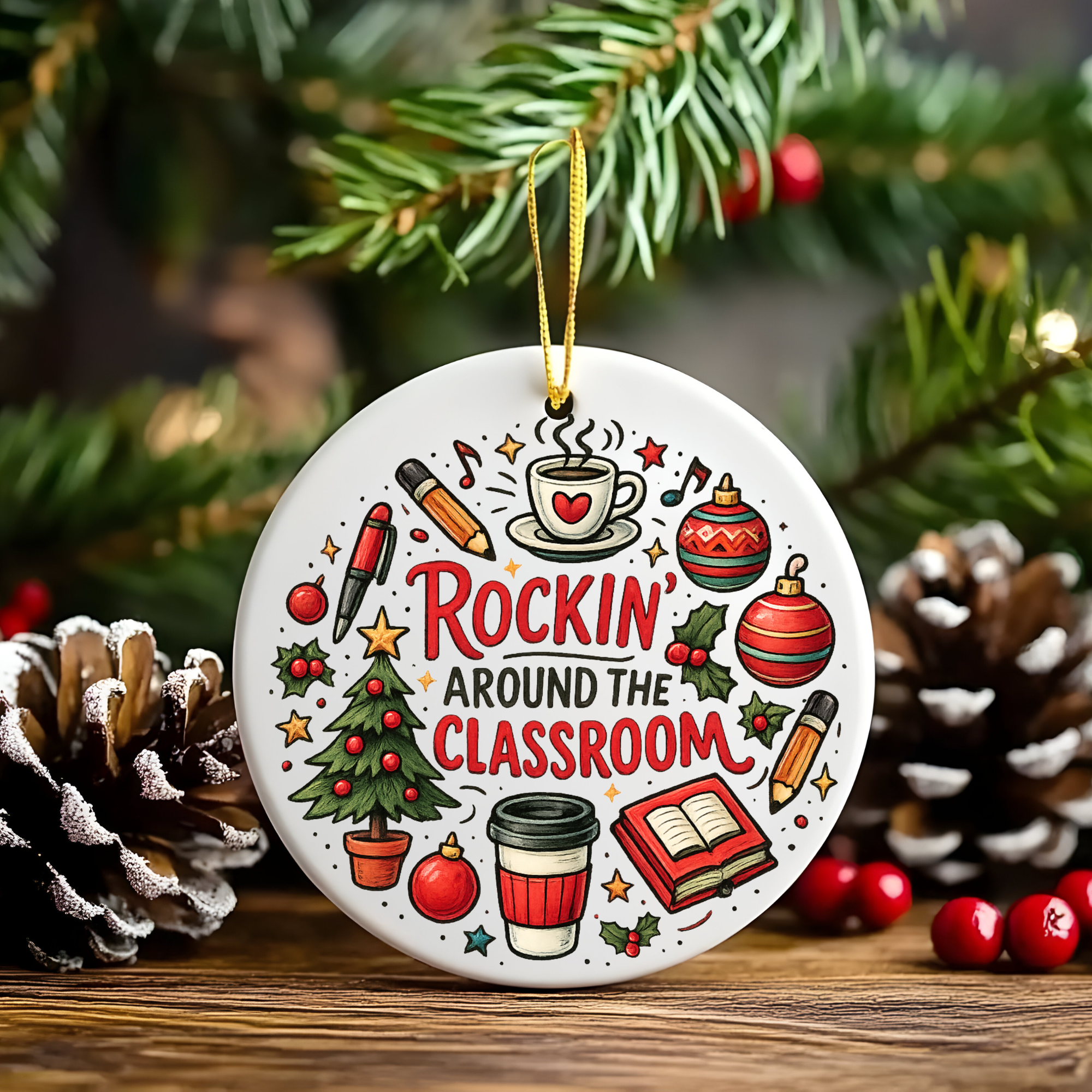 ORNAMENT BRAD "TEACHER"