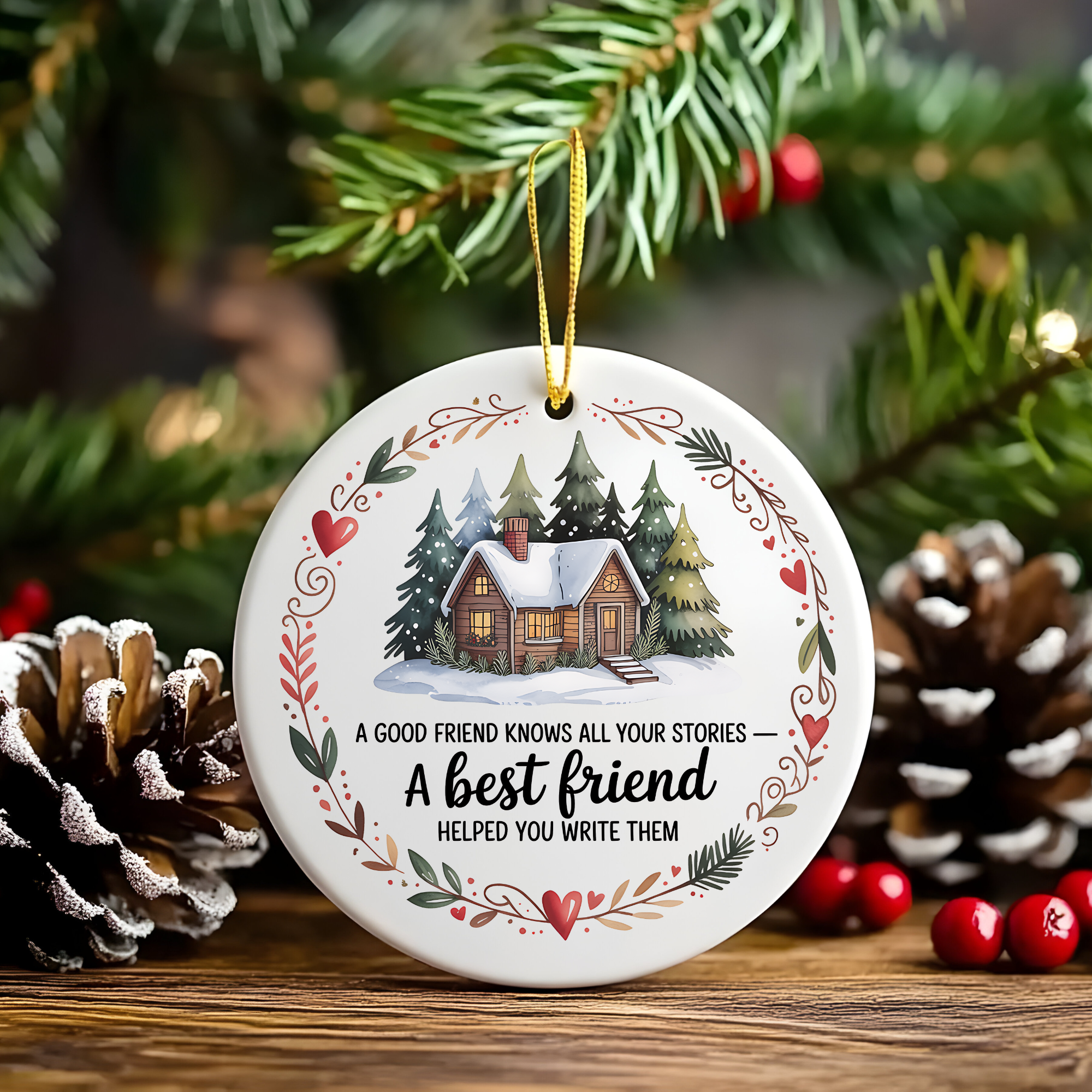 ORNAMENT BRAD PENTRU UN PRIETEN BUN