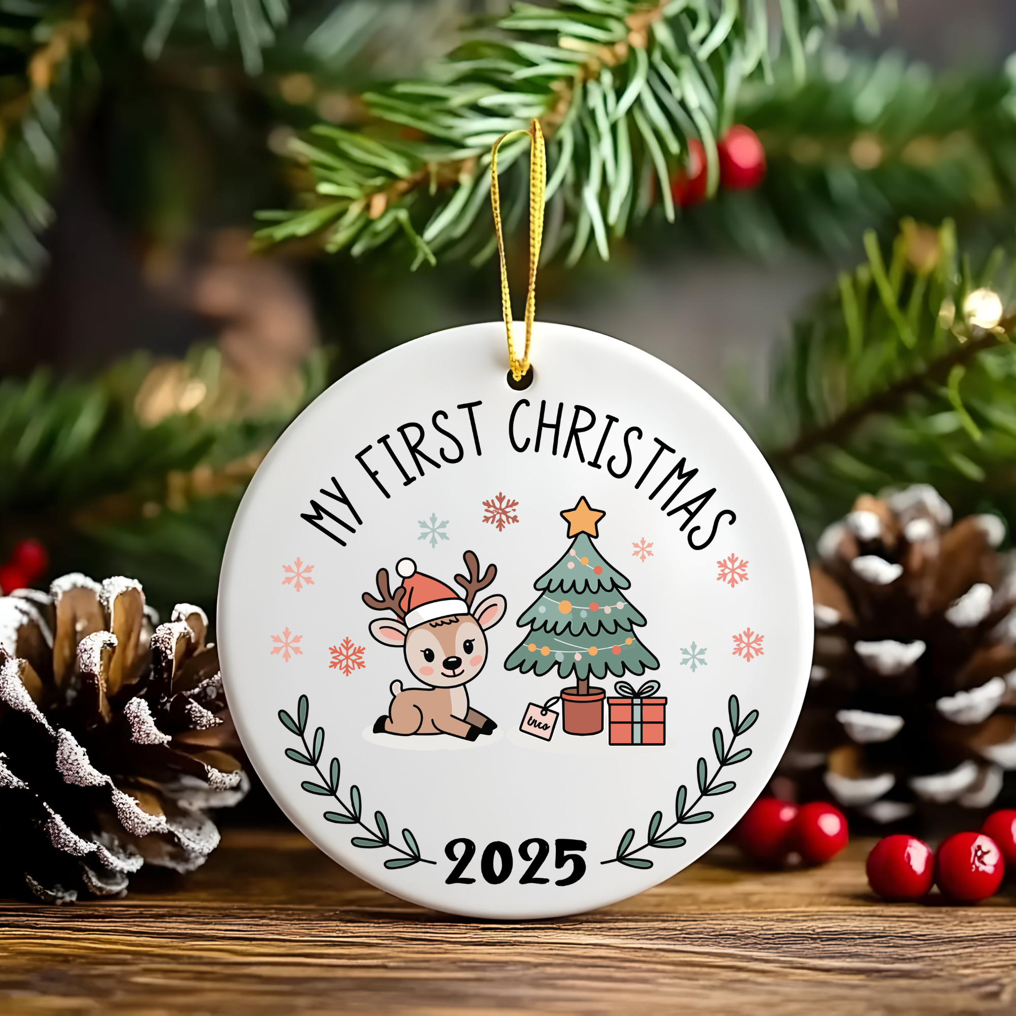 ORNAMENT BRAD "PRIMUL MEU CRACIUN"