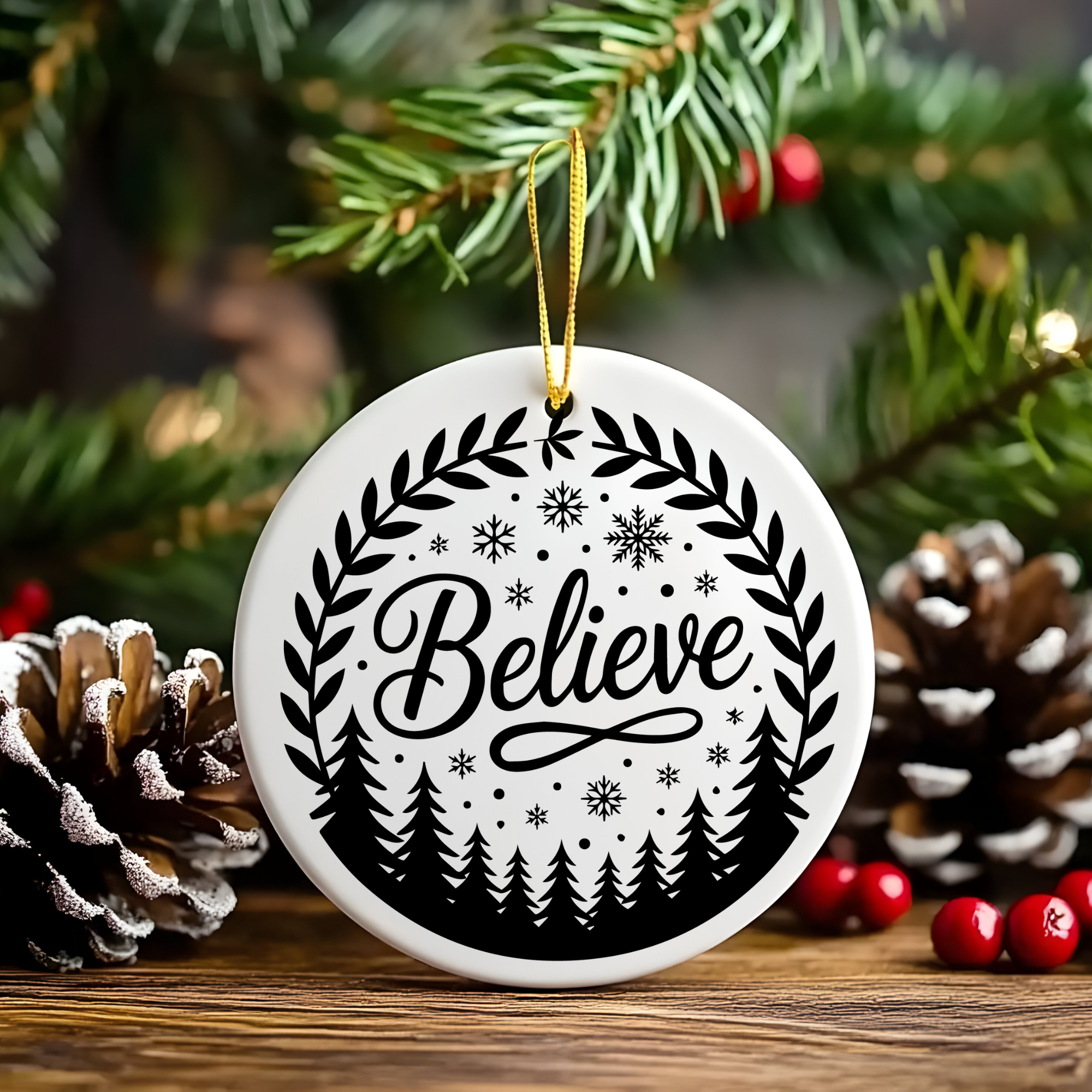 ORNAMENT BRAD "BELIEVE"