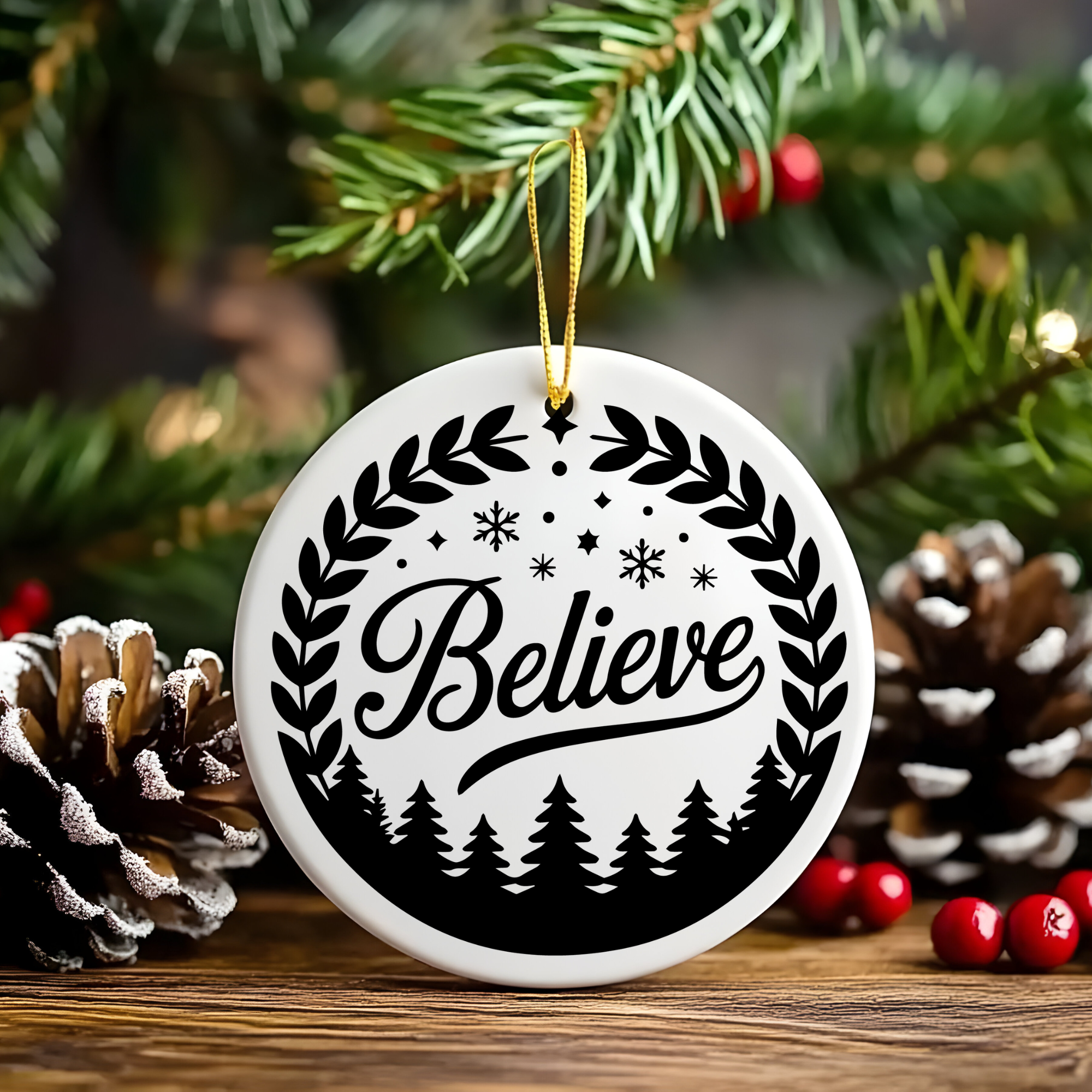 ORNAMENT BRAD "BELIEVE"