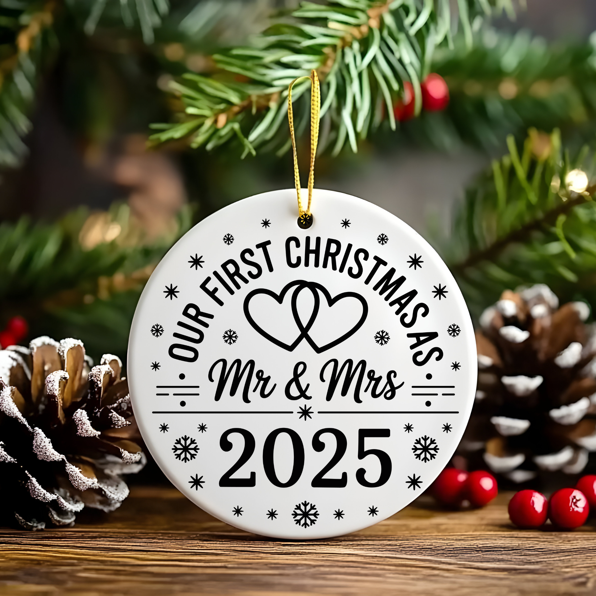 ORNAMENT BRAD "PRIMUL NOSTRU CRACIUN"