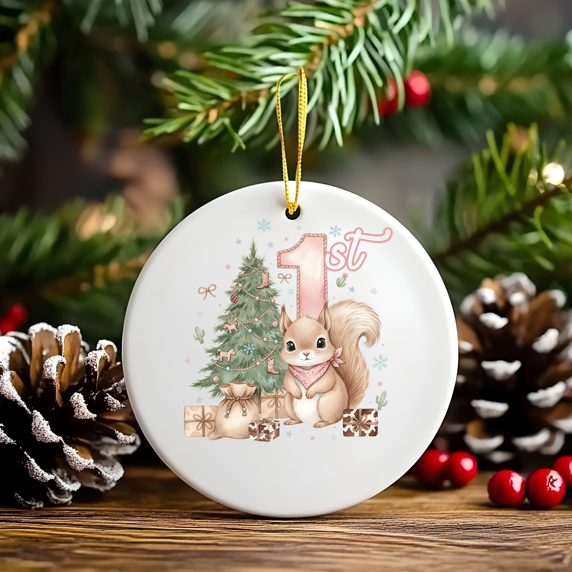 ORNAMENT BRAD "PRIMUL CRACIUN"