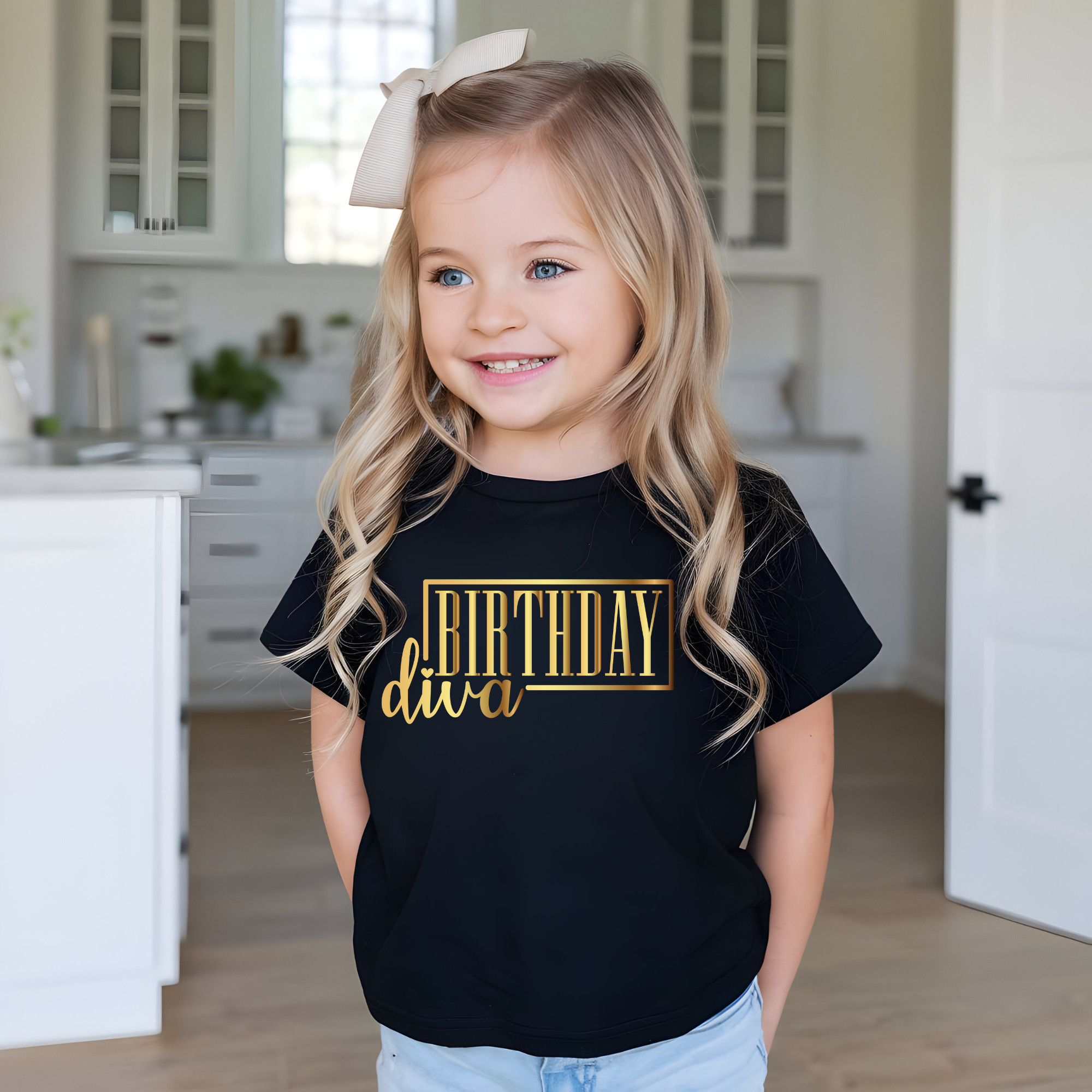TRICOU BUMBAC "BIRTHDAY DIVA GOLD"