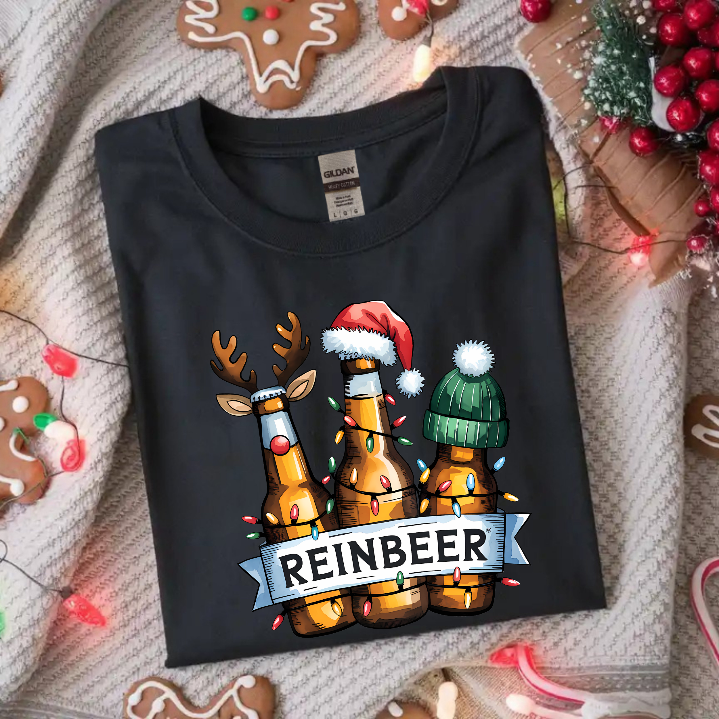 TRICOU NEGRU "REINBEER"