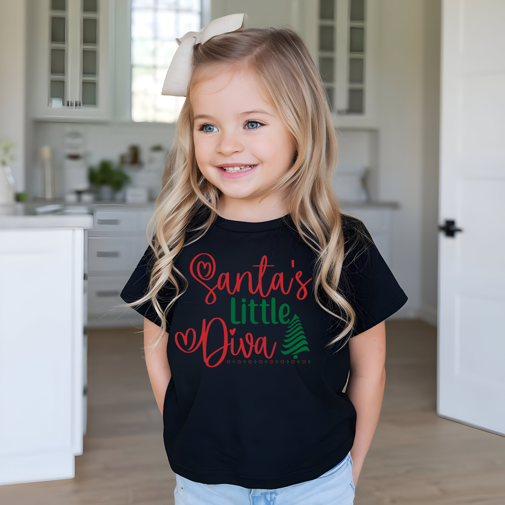 TRICOU COPII "SANTA'S LITTLE DIVA"