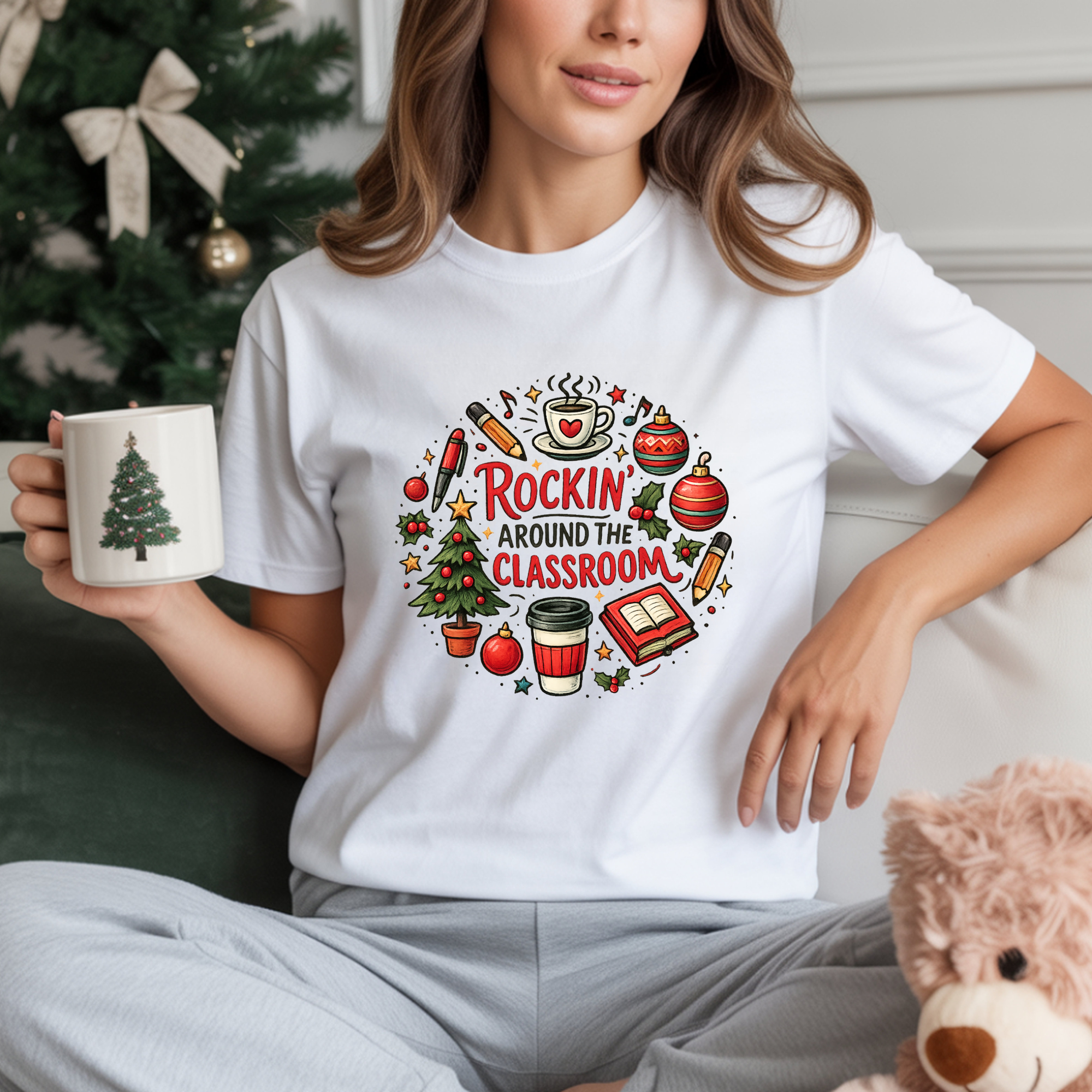 TRICOU ALB "TEACHER" PREMIUM