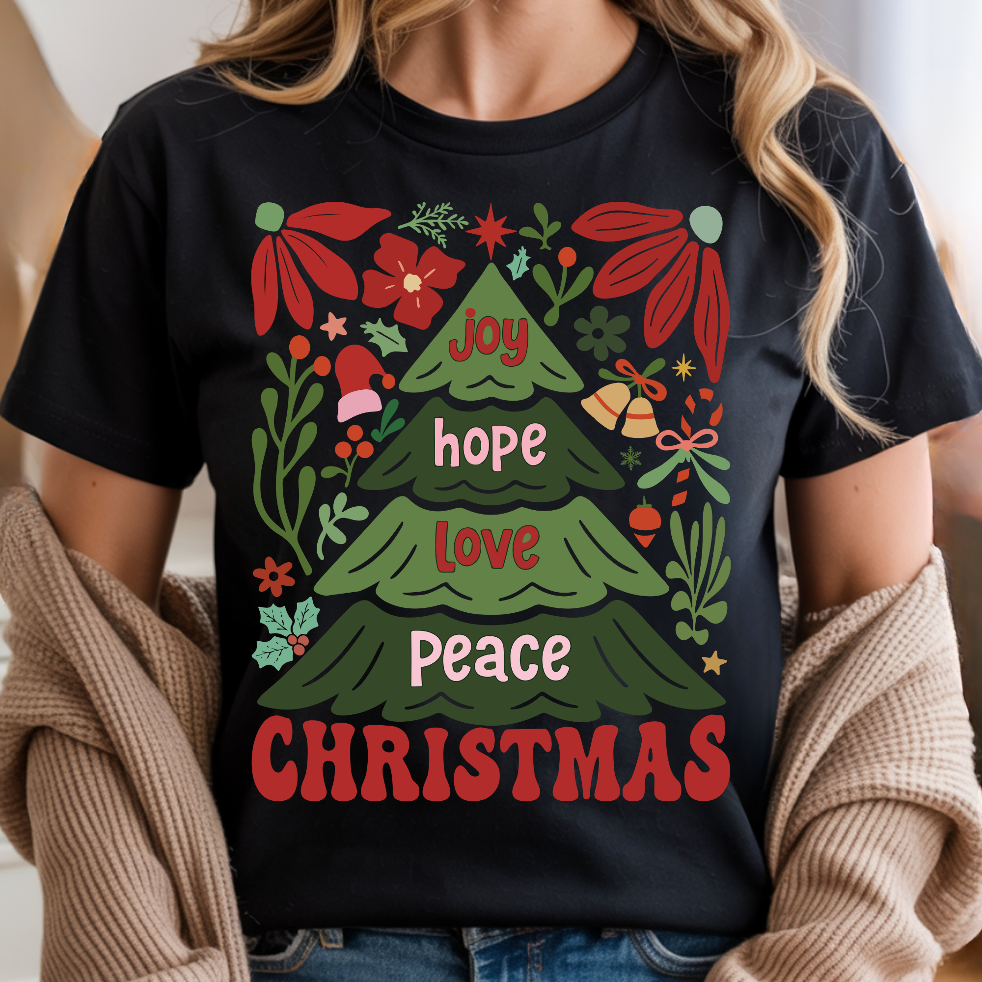 TRIUCOU UNISEX "JOY, HOPE, LOVE, PEACE"