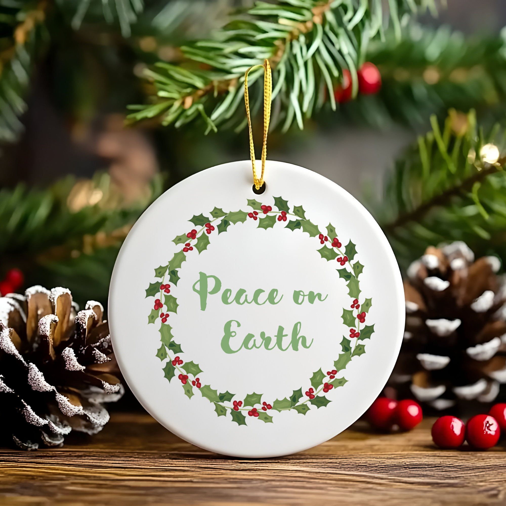 ORNAMENT PERSONALIZAT "PEACE ON EARTH"