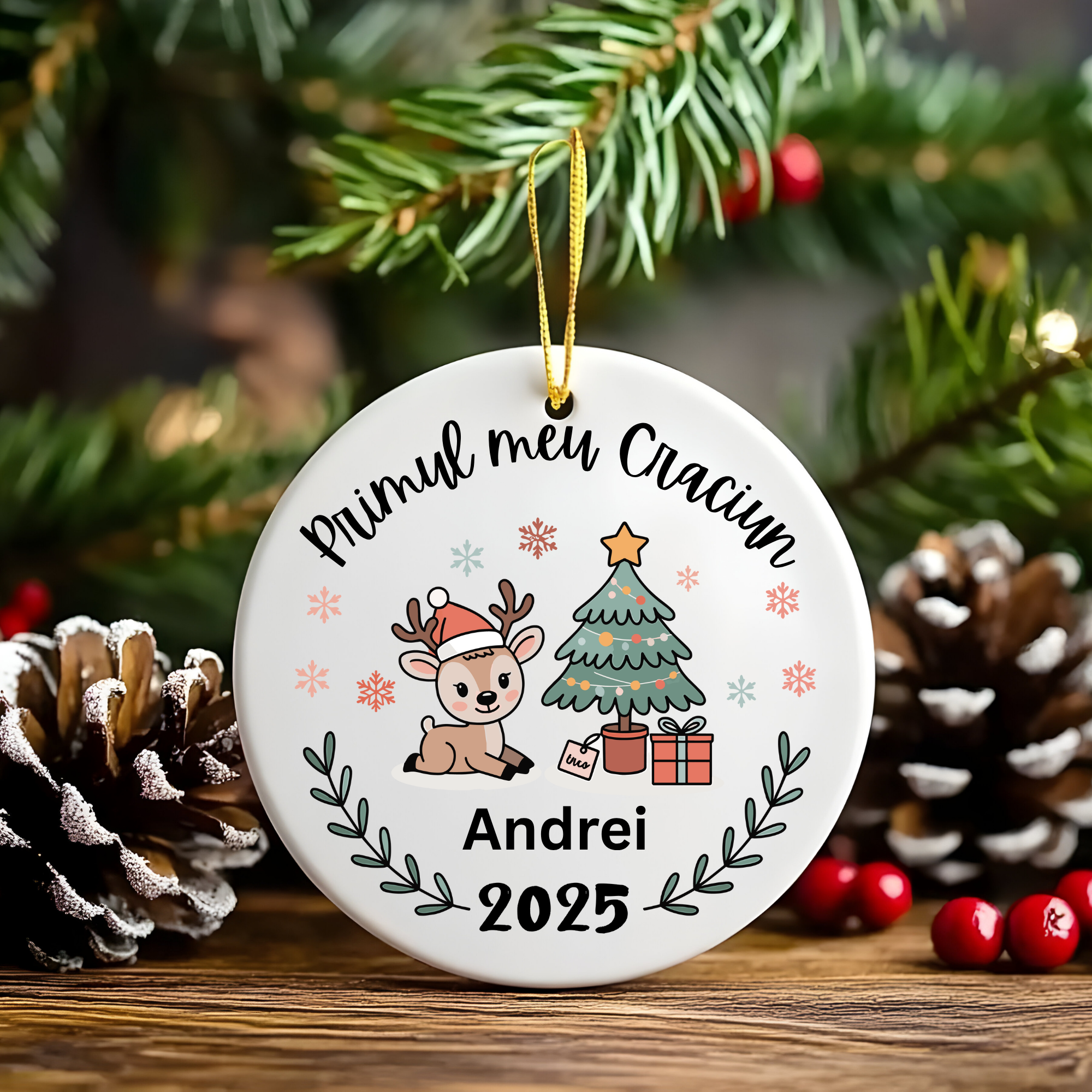 ORNAMENT PERSONALIZAT "PRIMUL MEU CRACIUN"