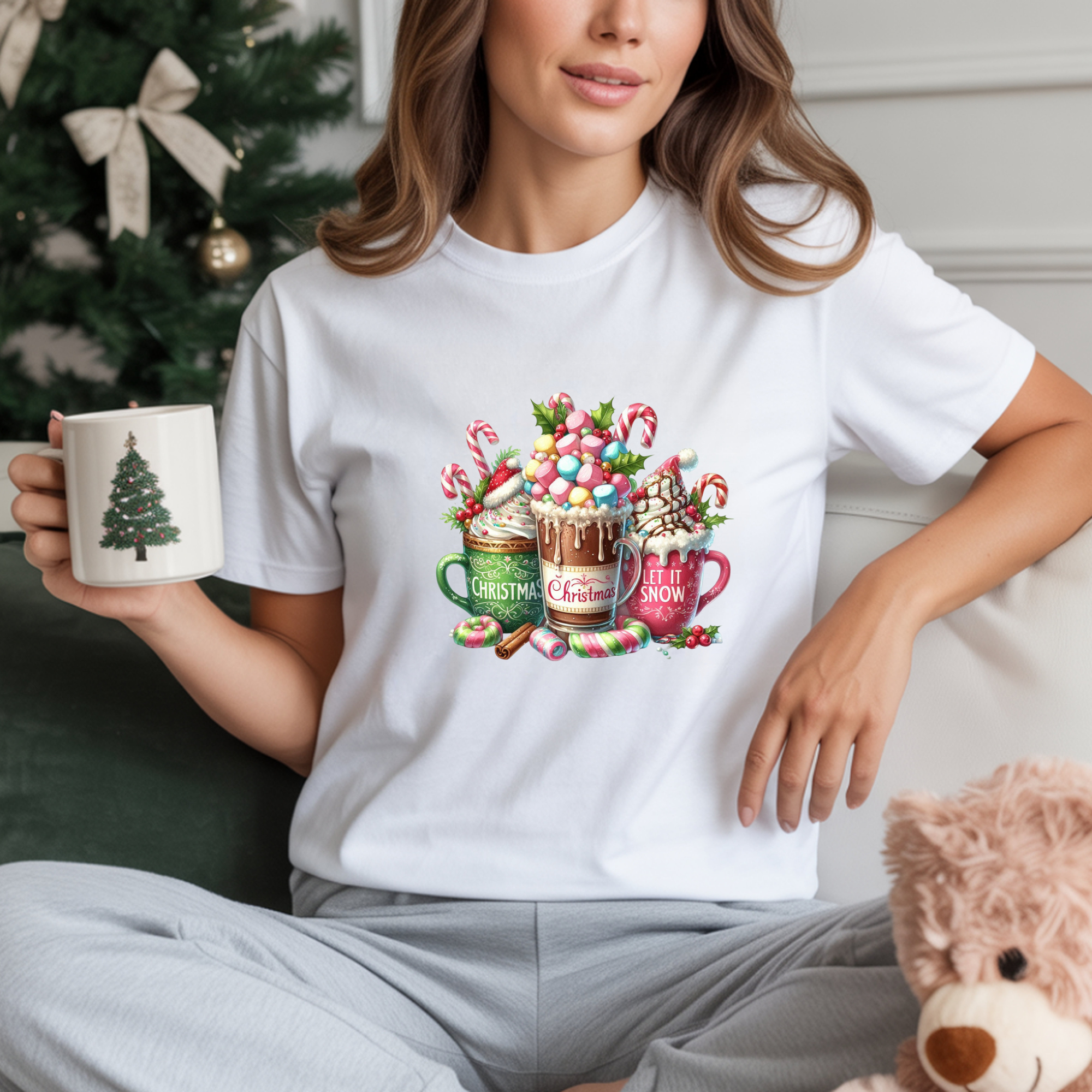 TRICOU ALB "COOL DRINKS" PREMIUM