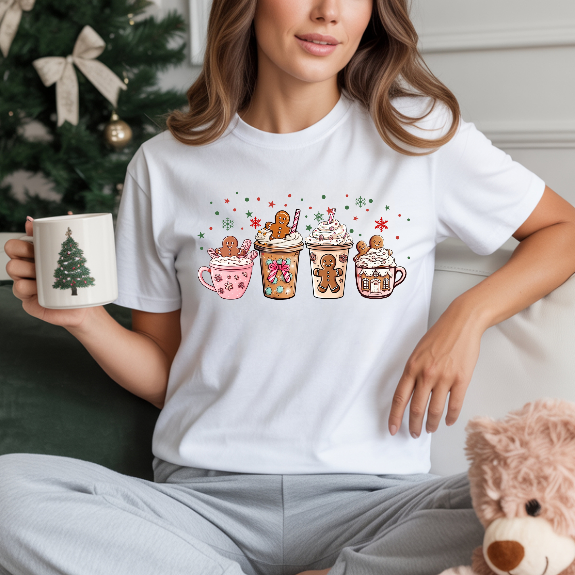 TRICOU ALB "COFFEE" PREMIUM