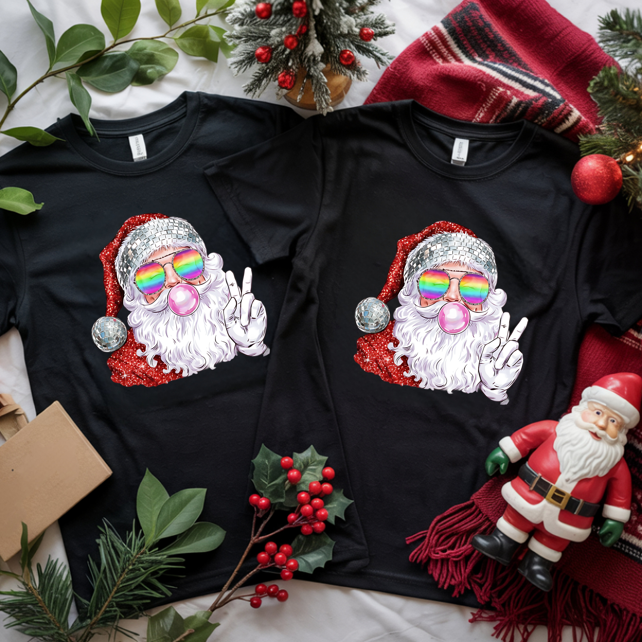 SET 2 TRICOURI 'CRAZY SANTA"