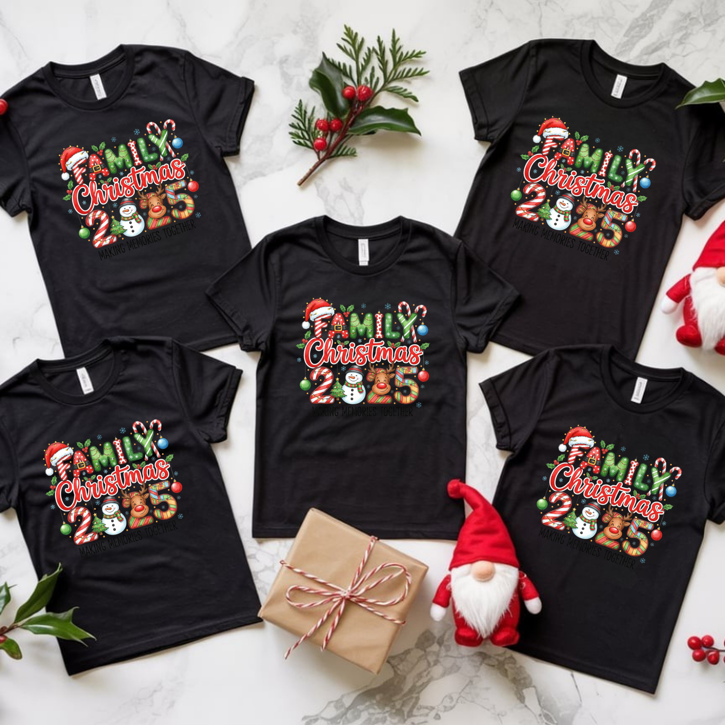 SET 5 TRICOURI "FAMILY CHRISTMAS 2025"